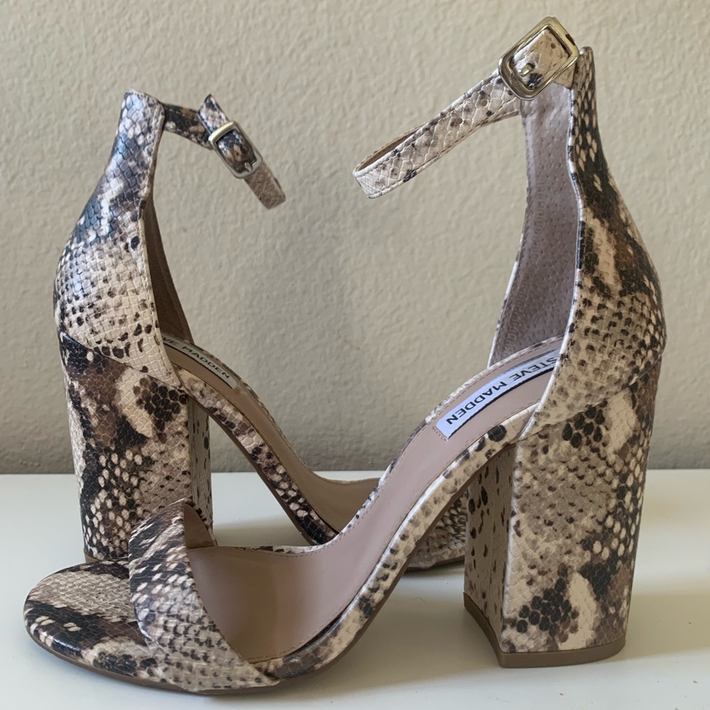 Steve Madden Carrson - Snake Skin Block Heel